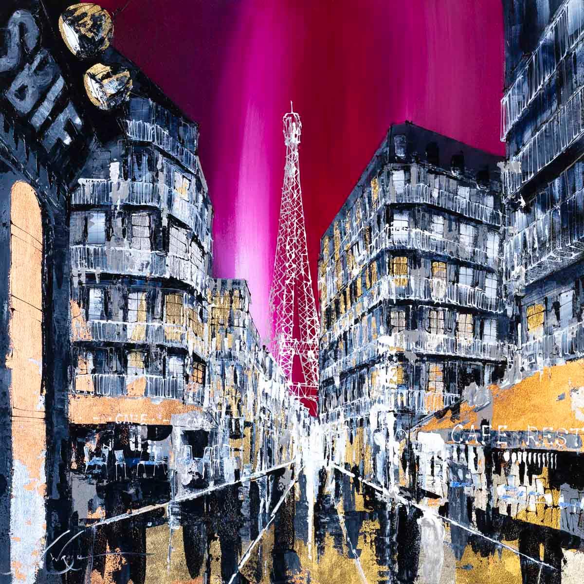La Tour Eiffel - Original - SOLD by artist Simon Wright - Wyecliffe Galleries