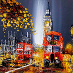Last Bus Home - Original - SOLD by artist Simon Wright - Wyecliffe Galleries