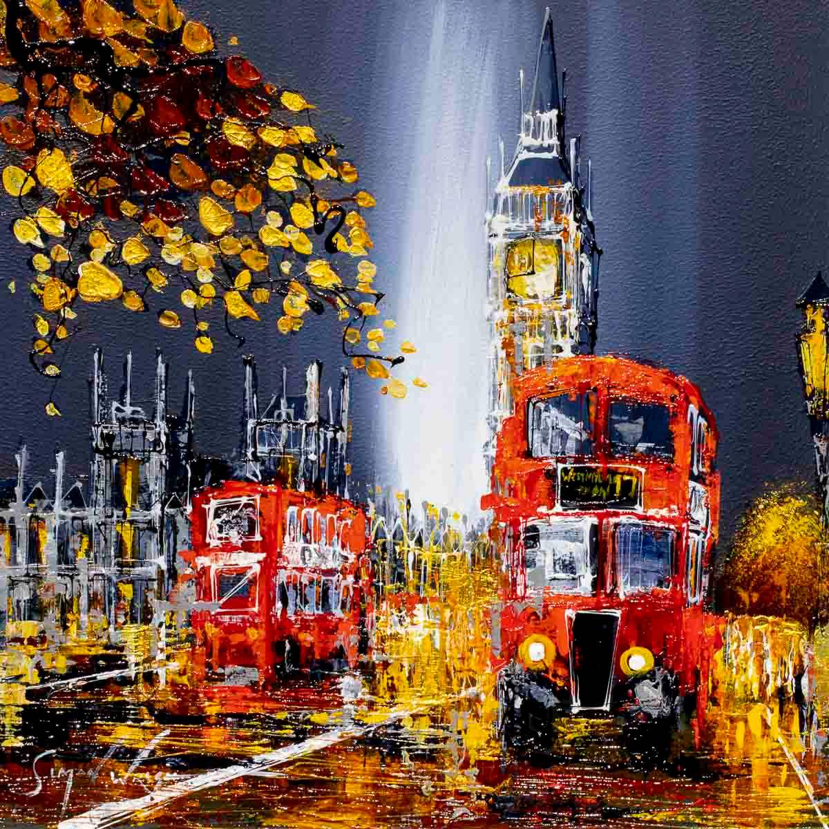 Last Bus Home - Original - SOLD by artist Simon Wright - Wyecliffe Galleries