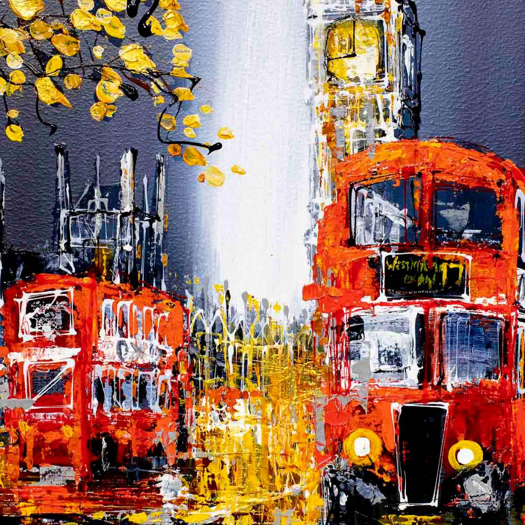 Last Bus Home - Original - SOLD by artist Simon Wright - Wyecliffe Galleries