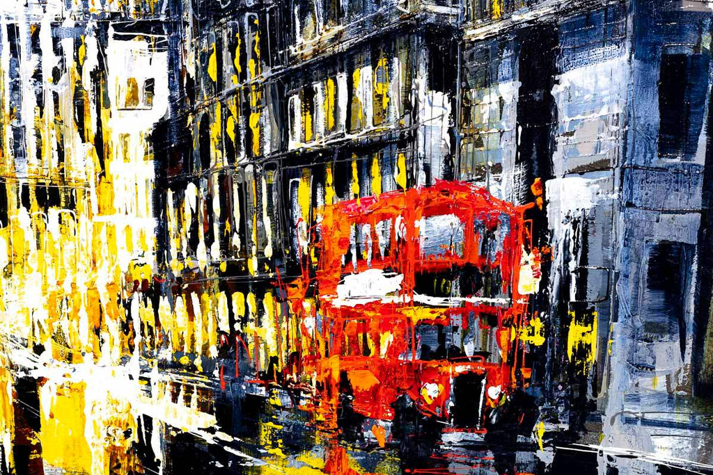 Late Night London - Original - SOLD by artist Simon Wright - Wyecliffe Galleries