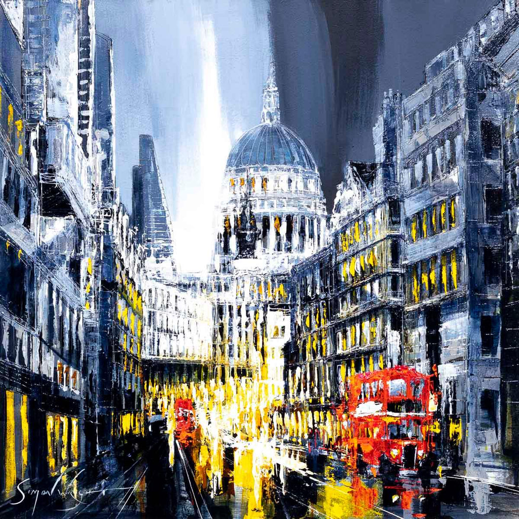 Late Night London - Original - SOLD by artist Simon Wright - Wyecliffe Galleries
