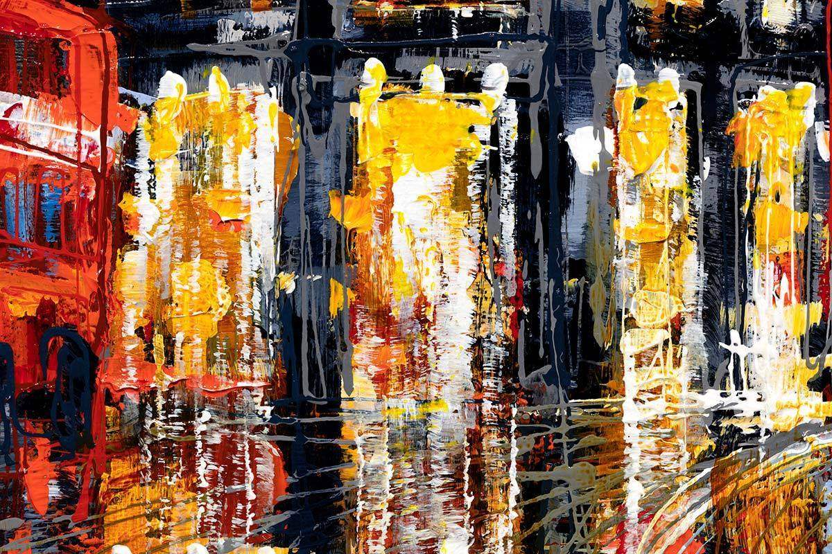 Lights of London - Original - SOLD by artist Simon Wright - Wyecliffe Galleries