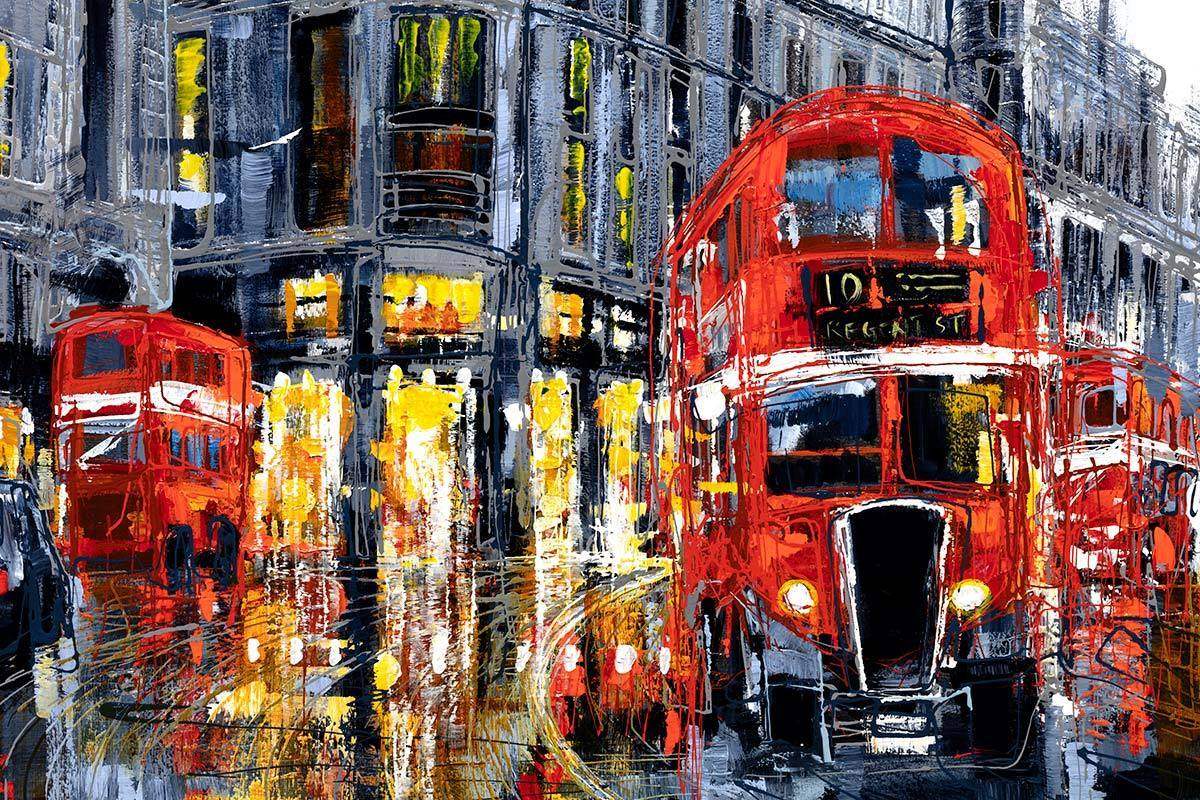 Lights of London - Original - SOLD by artist Simon Wright - Wyecliffe Galleries