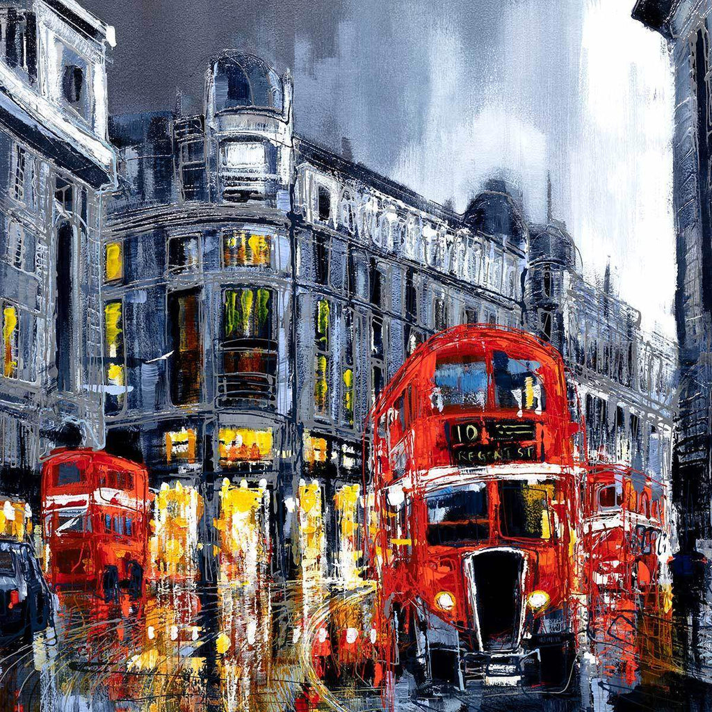 Lights of London - Original - SOLD by artist Simon Wright - Wyecliffe Galleries