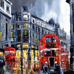 Lights of London - Original - SOLD by artist Simon Wright - Wyecliffe Galleries