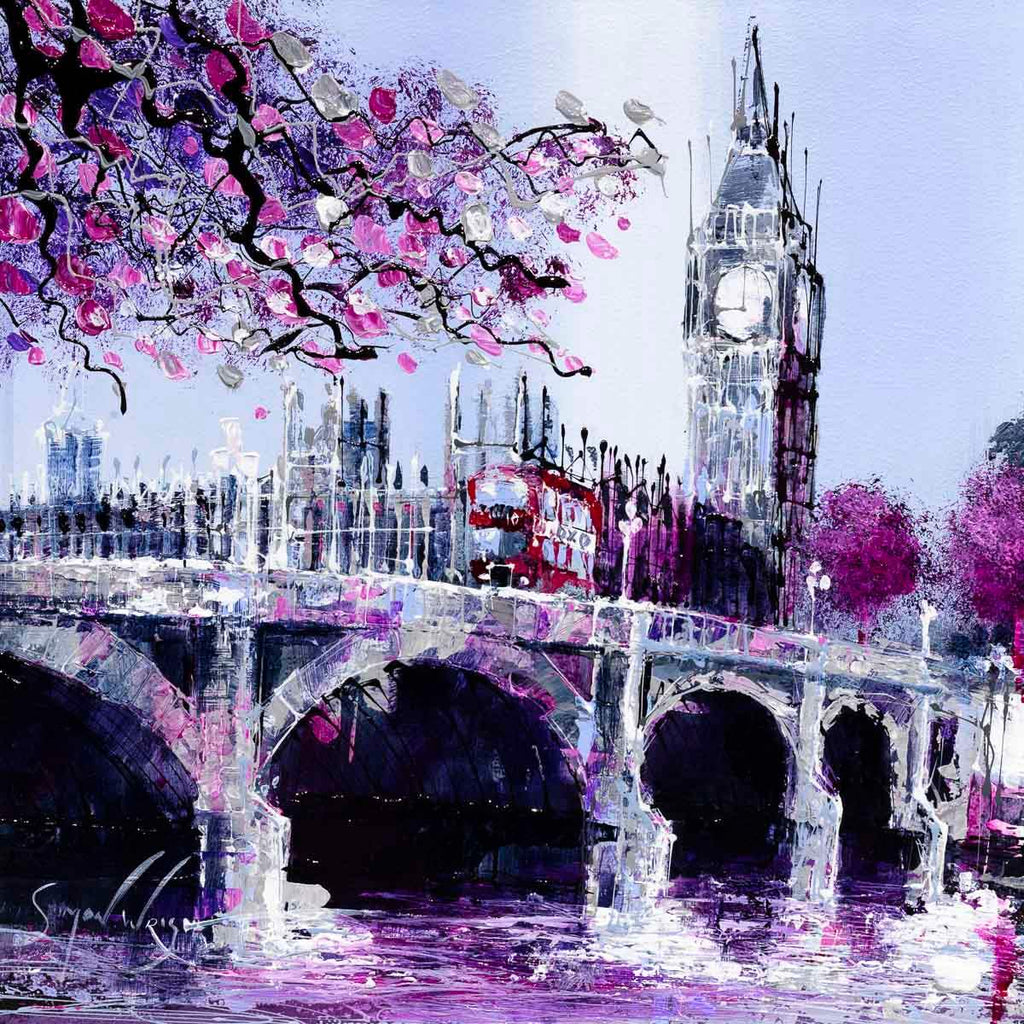 London Blooms - Original - SOLD by artist Simon Wright - Wyecliffe Galleries