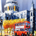 London Buses - Original - SOLD by artist Simon Wright - Wyecliffe Galleries