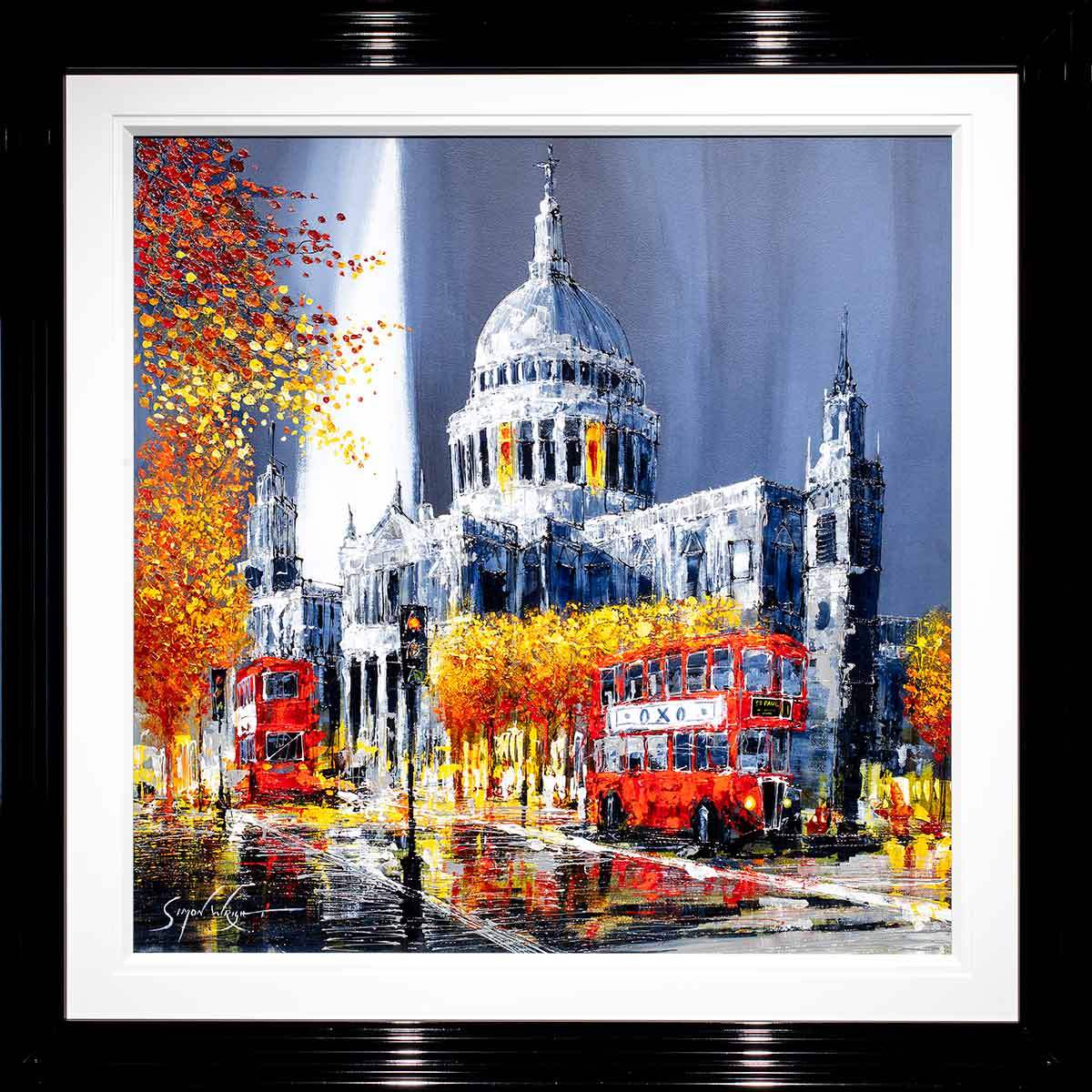London Buses - Original - SOLD by artist Simon Wright - Wyecliffe Galleries