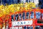 London Buses - Original - SOLD by artist Simon Wright - Wyecliffe Galleries