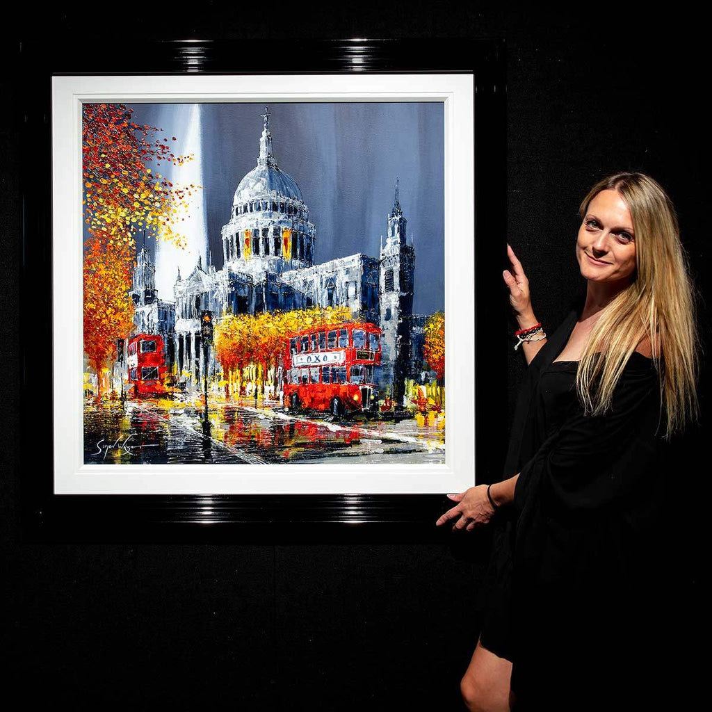 London Buses - Original - SOLD by artist Simon Wright - Wyecliffe Galleries