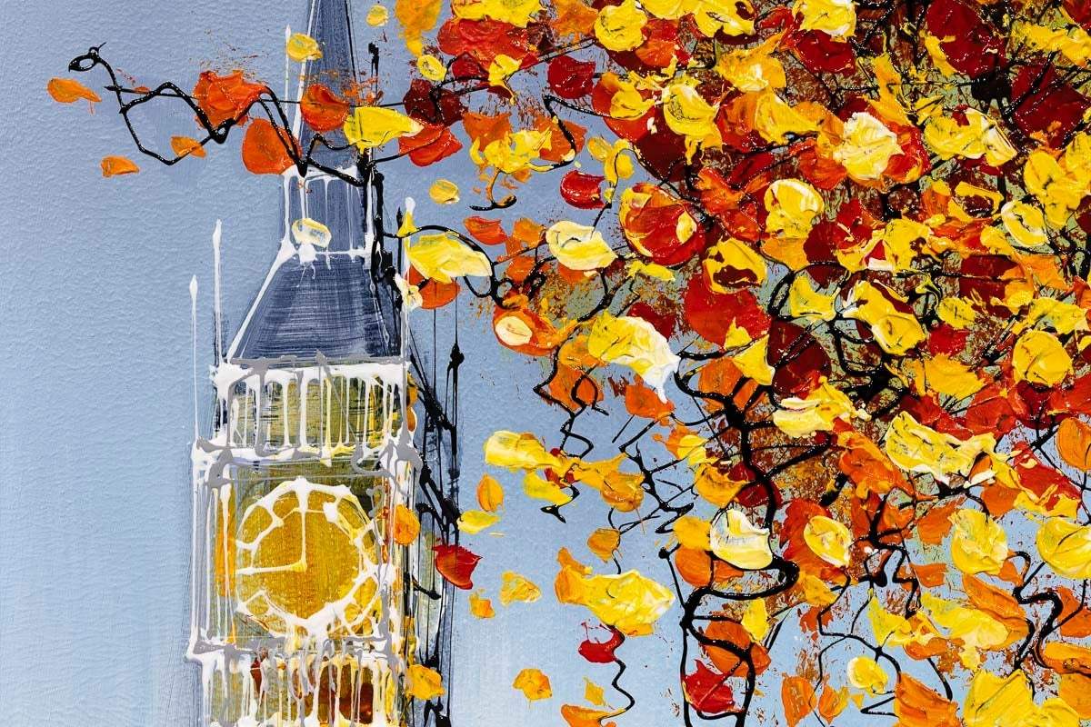 London in Autumn - Original - SOLD by artist Simon Wright - Wyecliffe Galleries