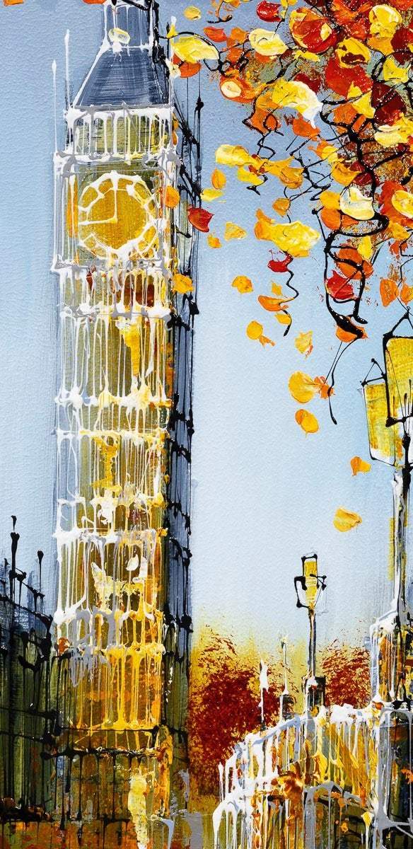 London in Autumn - Original - SOLD by artist Simon Wright - Wyecliffe Galleries