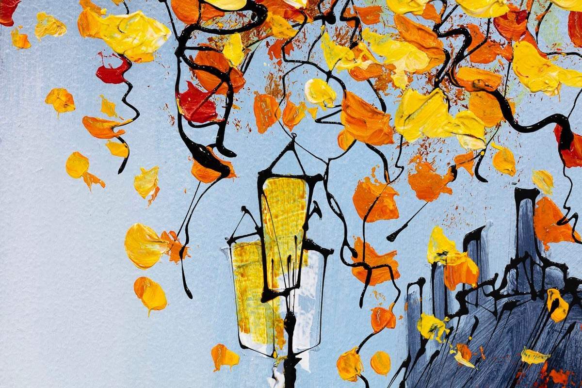 London in Autumn - Original - SOLD by artist Simon Wright - Wyecliffe Galleries