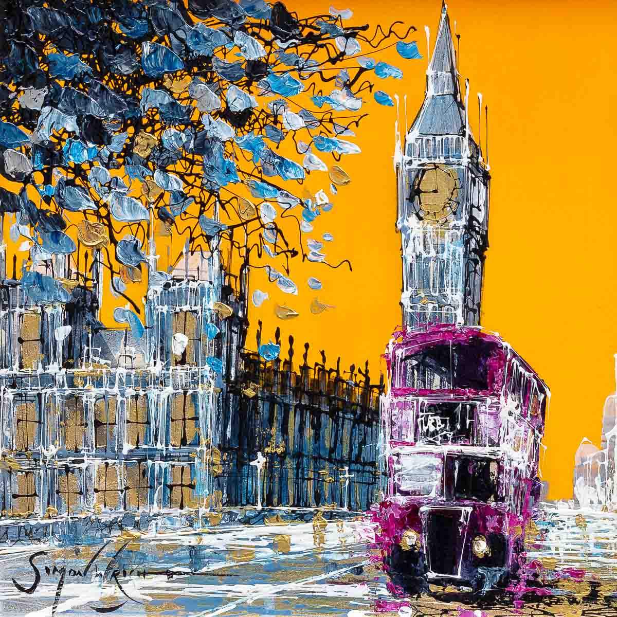 London in the Fall - Original - SOLD by artist Simon Wright - Wyecliffe Galleries