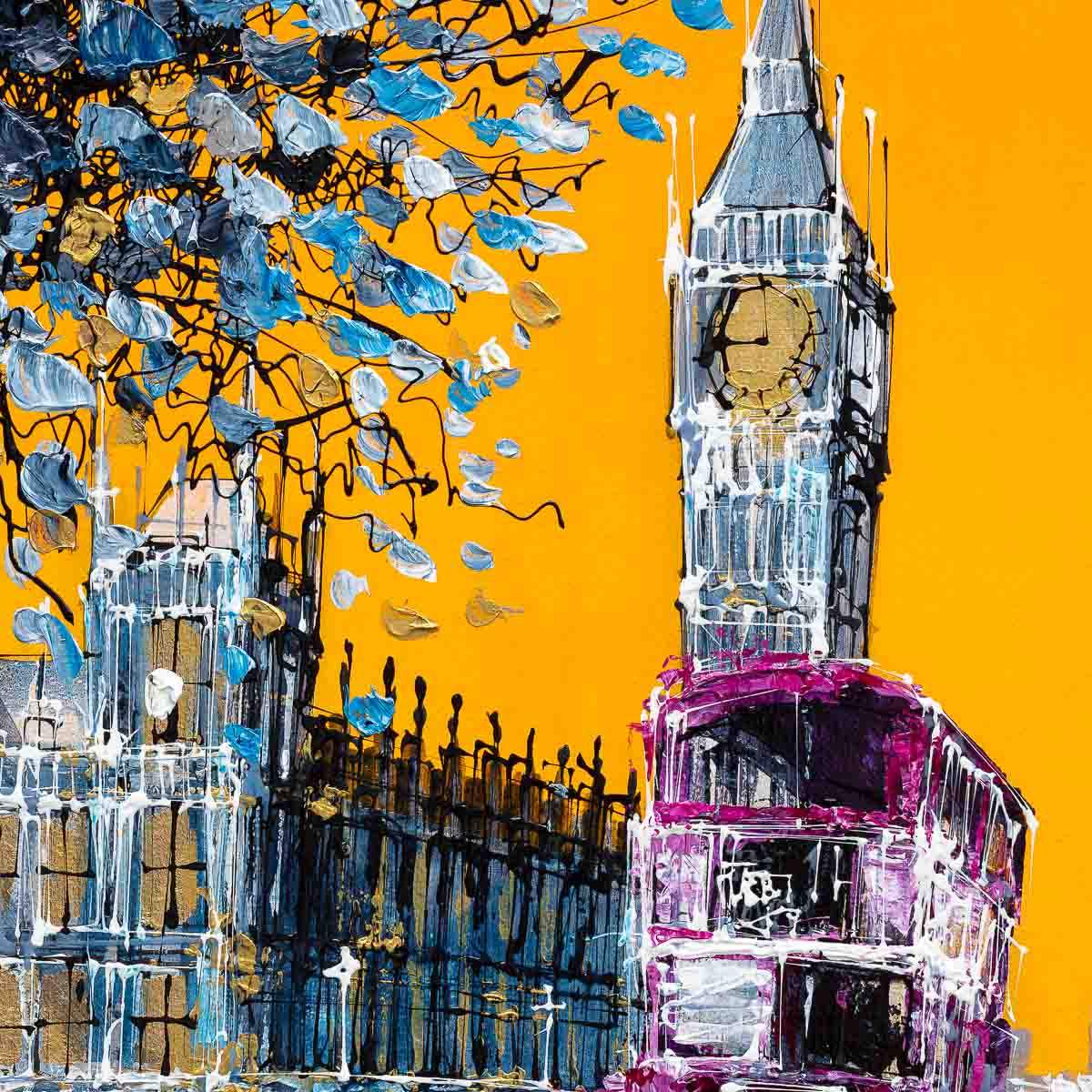 London in the Fall - Original - SOLD by artist Simon Wright - Wyecliffe Galleries