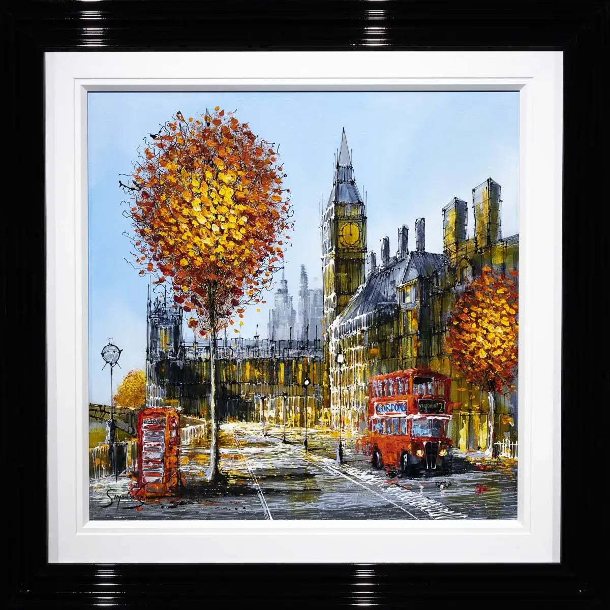 London Sidewalk - Original - SOLD by artist Simon Wright - Wyecliffe Galleries