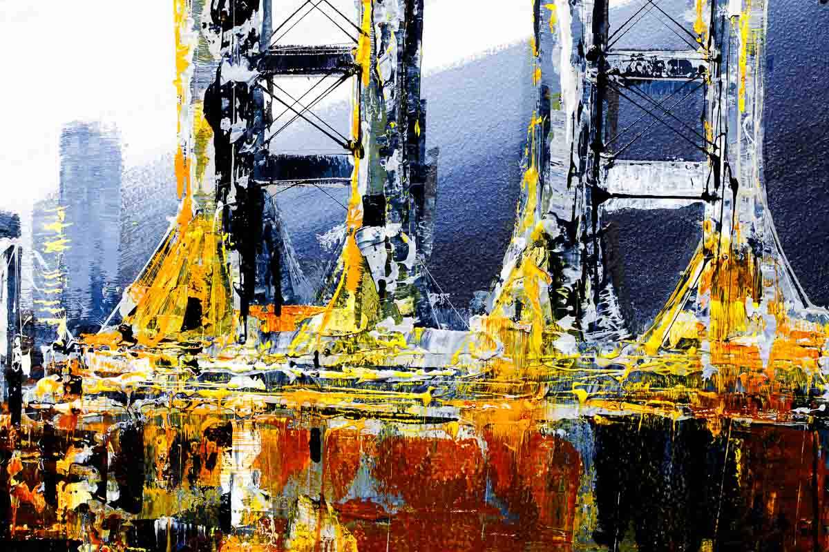 Manhattan Bridge - Original - SOLD by artist Simon Wright - Wyecliffe Galleries