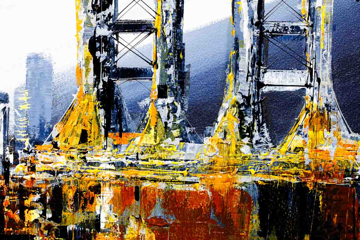 Manhattan Bridge - Original Simon Wright Framed