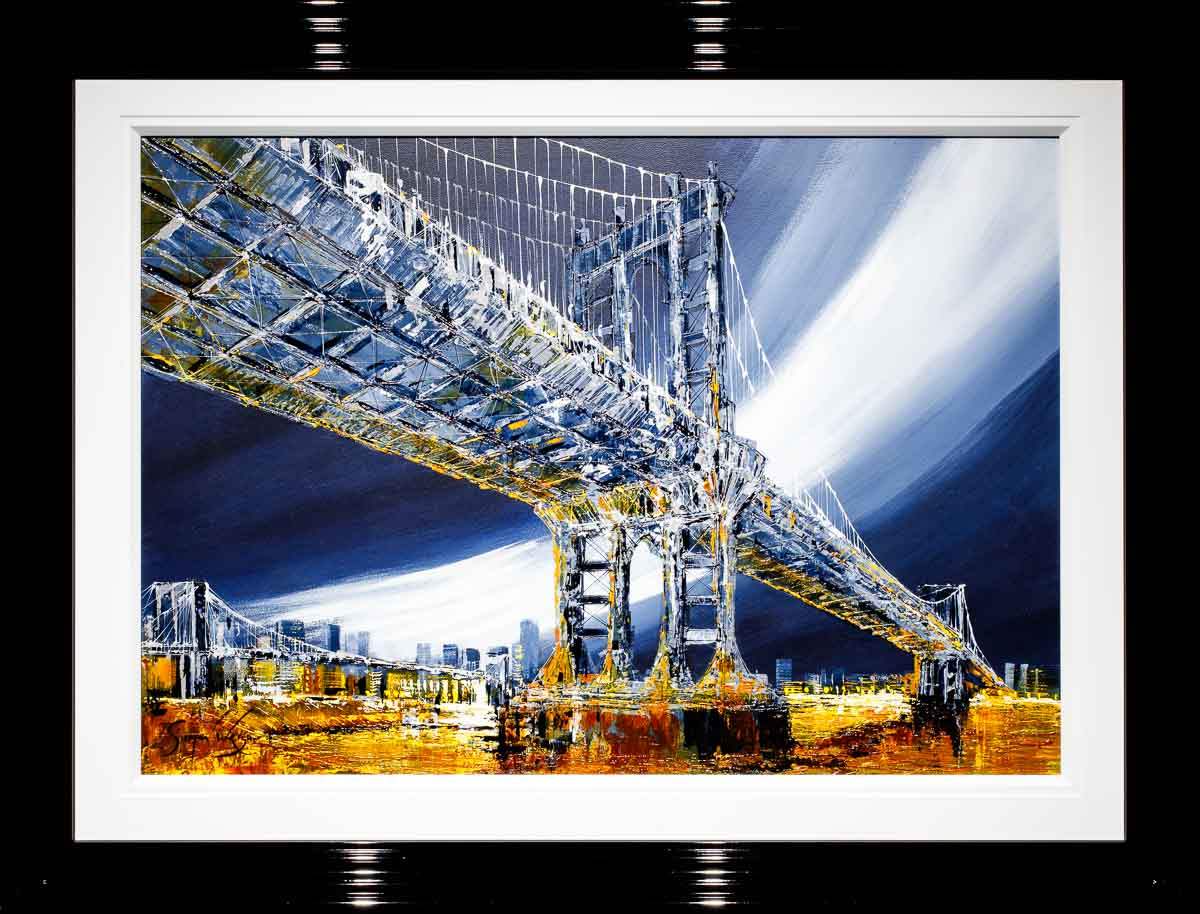 Manhattan Bridge - Original - SOLD by artist Simon Wright - Wyecliffe Galleries