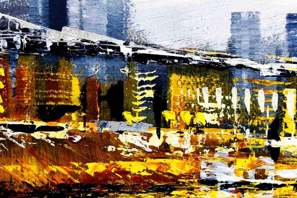 Manhattan Bridge - Original - SOLD by artist Simon Wright - Wyecliffe Galleries