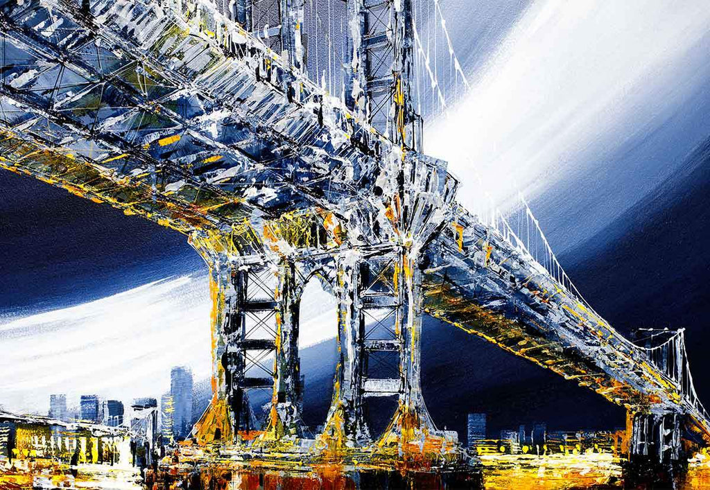 Manhattan Bridge - Original - SOLD by artist Simon Wright - Wyecliffe Galleries