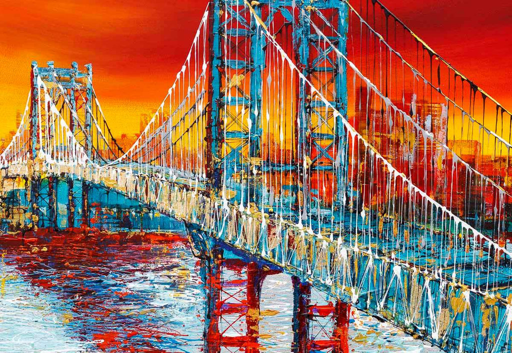 Manhattan Glow - Original - SOLD by artist Simon Wright - Wyecliffe Galleries