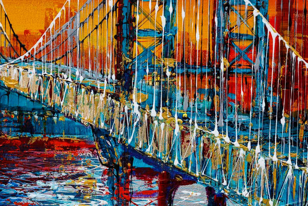 Manhattan Glow - Original - SOLD by artist Simon Wright - Wyecliffe Galleries