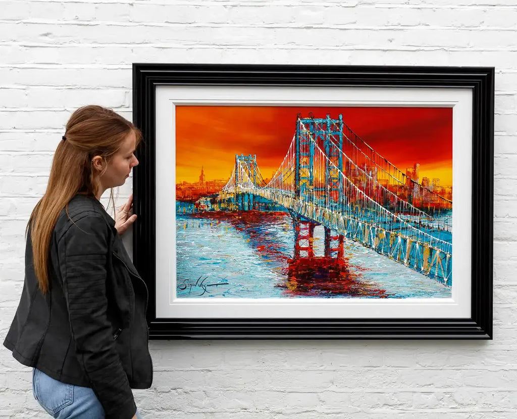 Manhattan Glow - Original - SOLD by artist Simon Wright - Wyecliffe Galleries