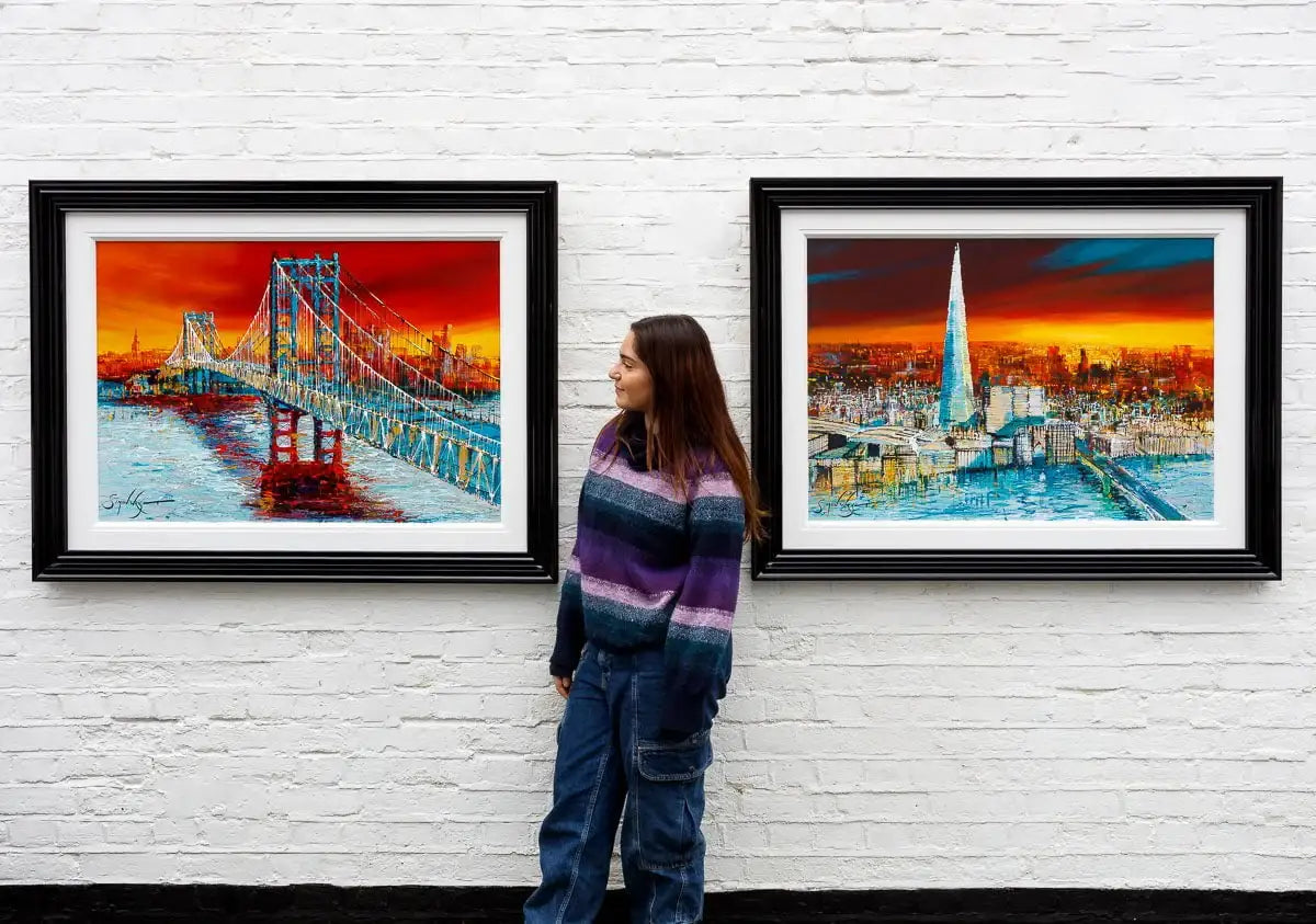 Manhattan Glow - Original - SOLD by artist Simon Wright - Wyecliffe Galleries