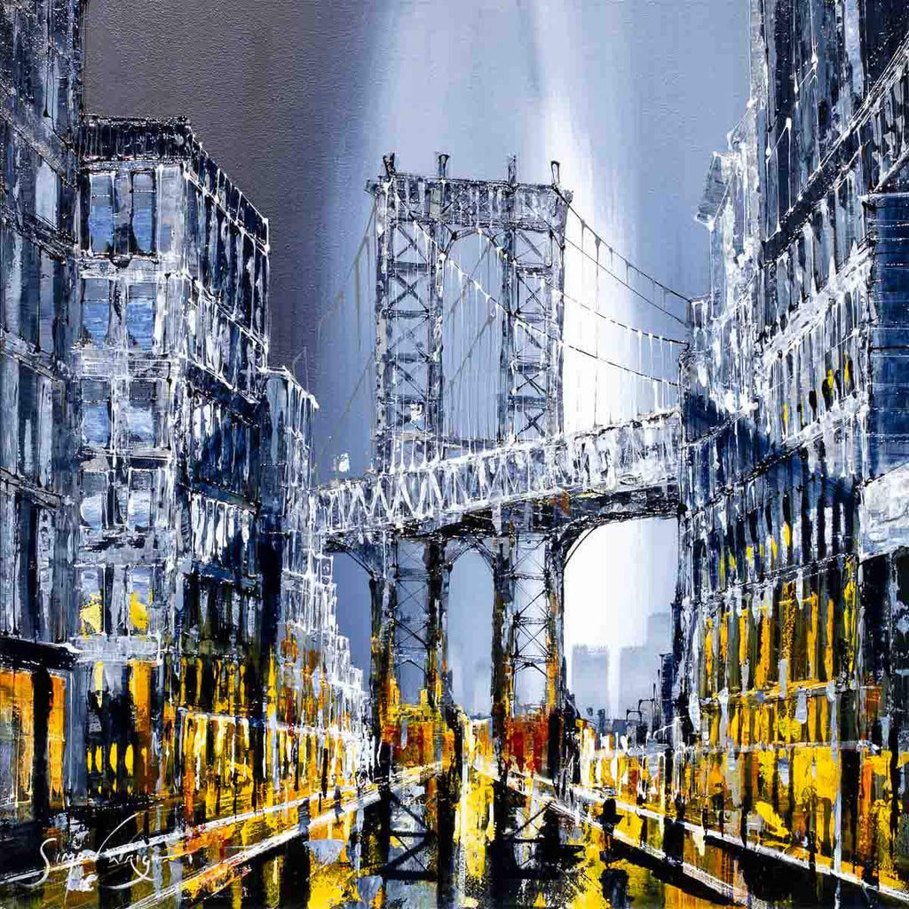 Manhattan Nights - Original - SOLD by artist Simon Wright - Wyecliffe Galleries