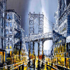 Manhattan Nights - Original - SOLD by artist Simon Wright - Wyecliffe Galleries