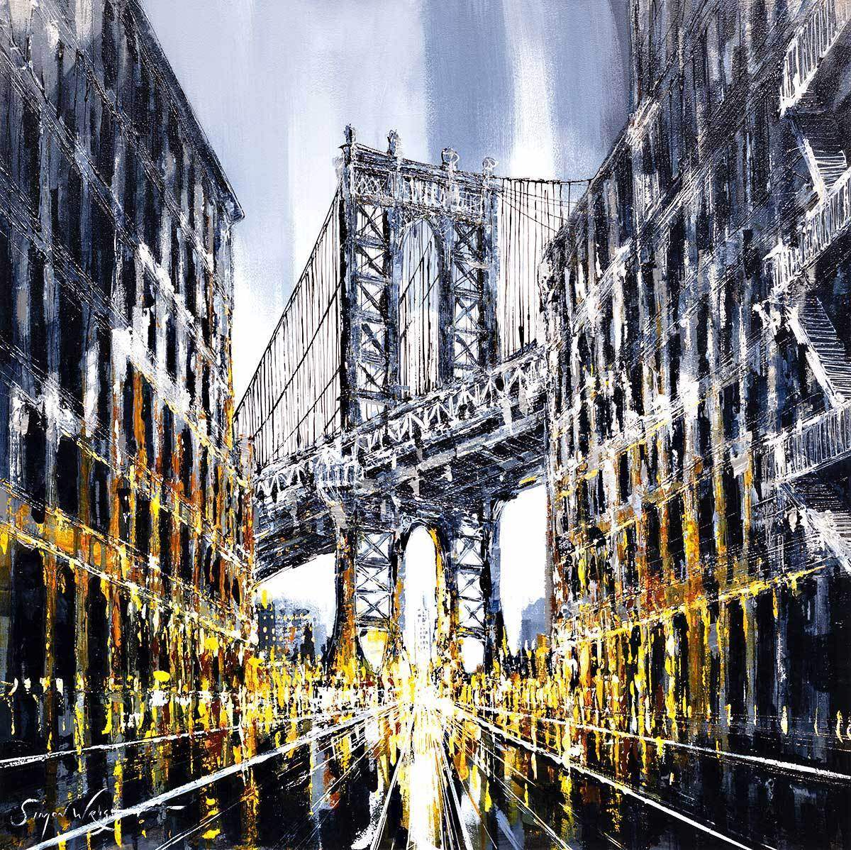 Manhattan - Original - SOLD by artist Simon Wright - Wyecliffe Galleries