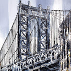 Manhattan - Original - SOLD by artist Simon Wright - Wyecliffe Galleries