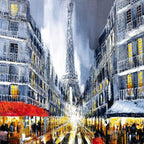 Meet Me In Paris - Original - SOLD by artist Simon Wright - Wyecliffe Galleries