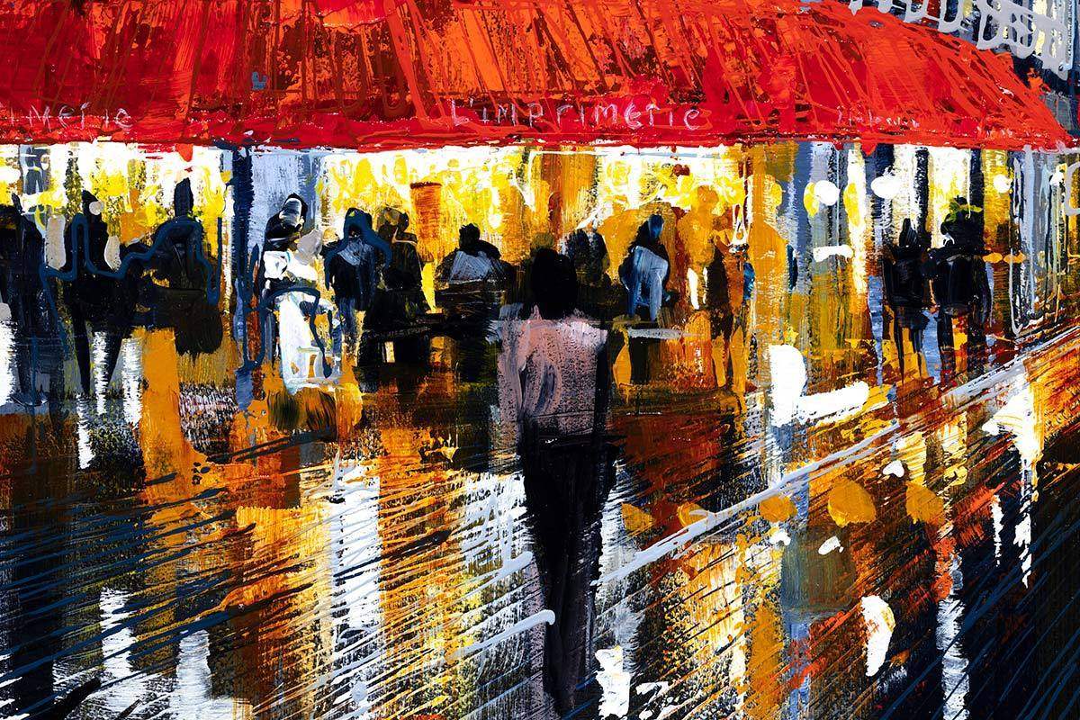 Meet Me In Paris - Original - SOLD by artist Simon Wright - Wyecliffe Galleries