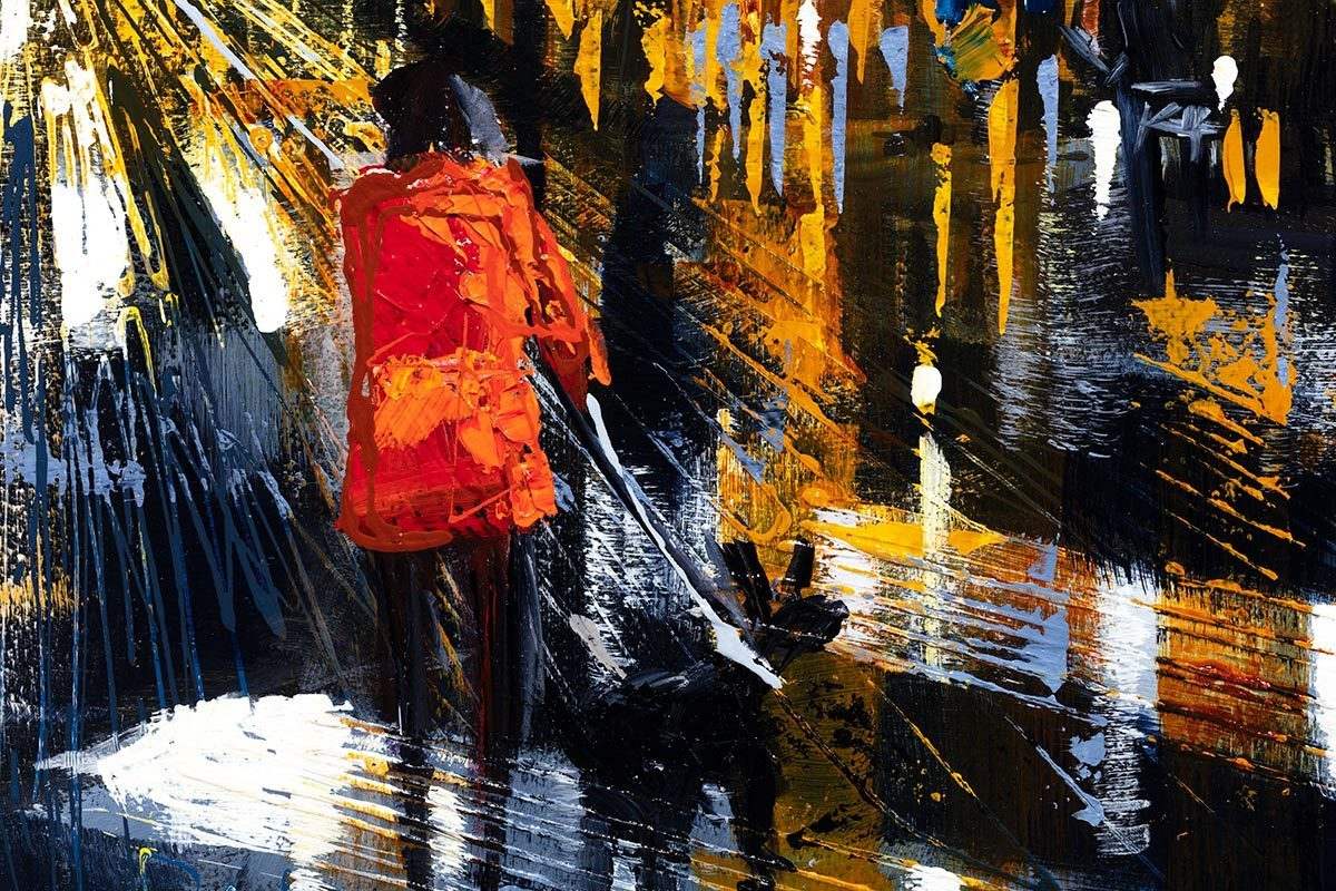 Meet Me In Paris - Original - SOLD by artist Simon Wright - Wyecliffe Galleries