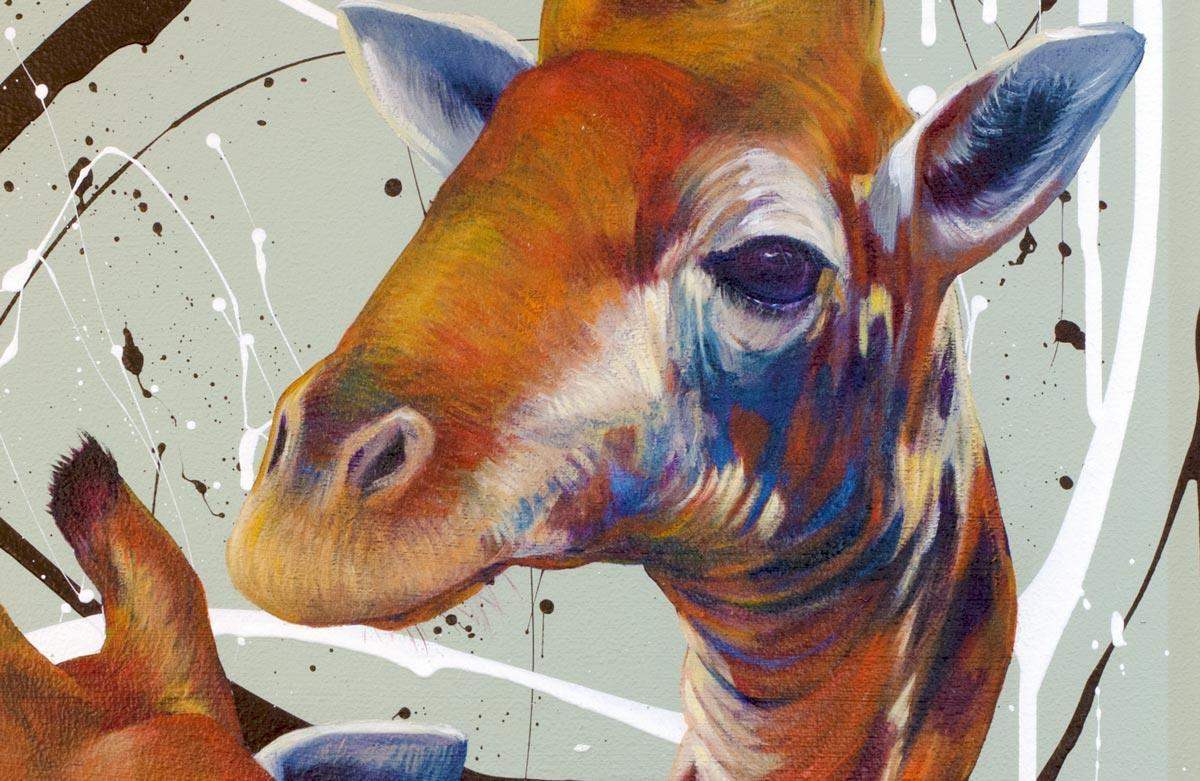 Mel and Morty - Original - SOLD by artist Simon Wright - Wyecliffe Galleries