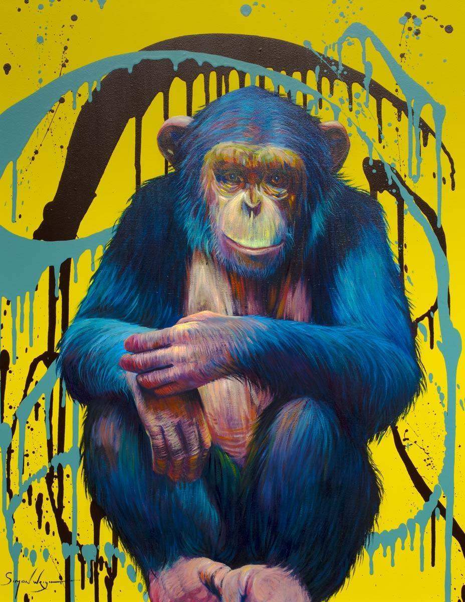 Monkey Business - Original - SOLD by artist Simon Wright - Wyecliffe Galleries