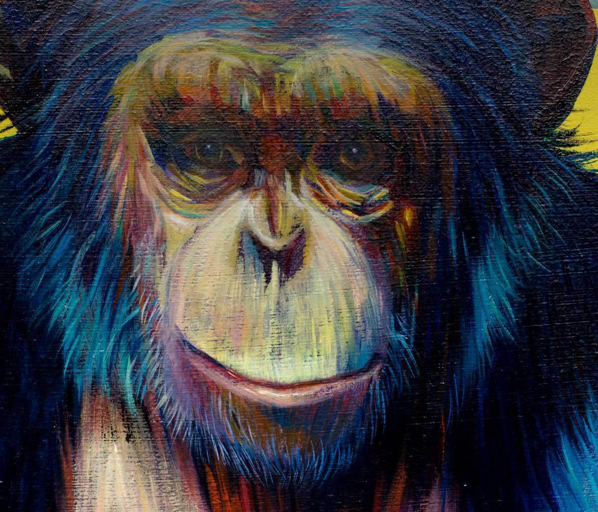 Monkey Business - Original - SOLD by artist Simon Wright - Wyecliffe Galleries