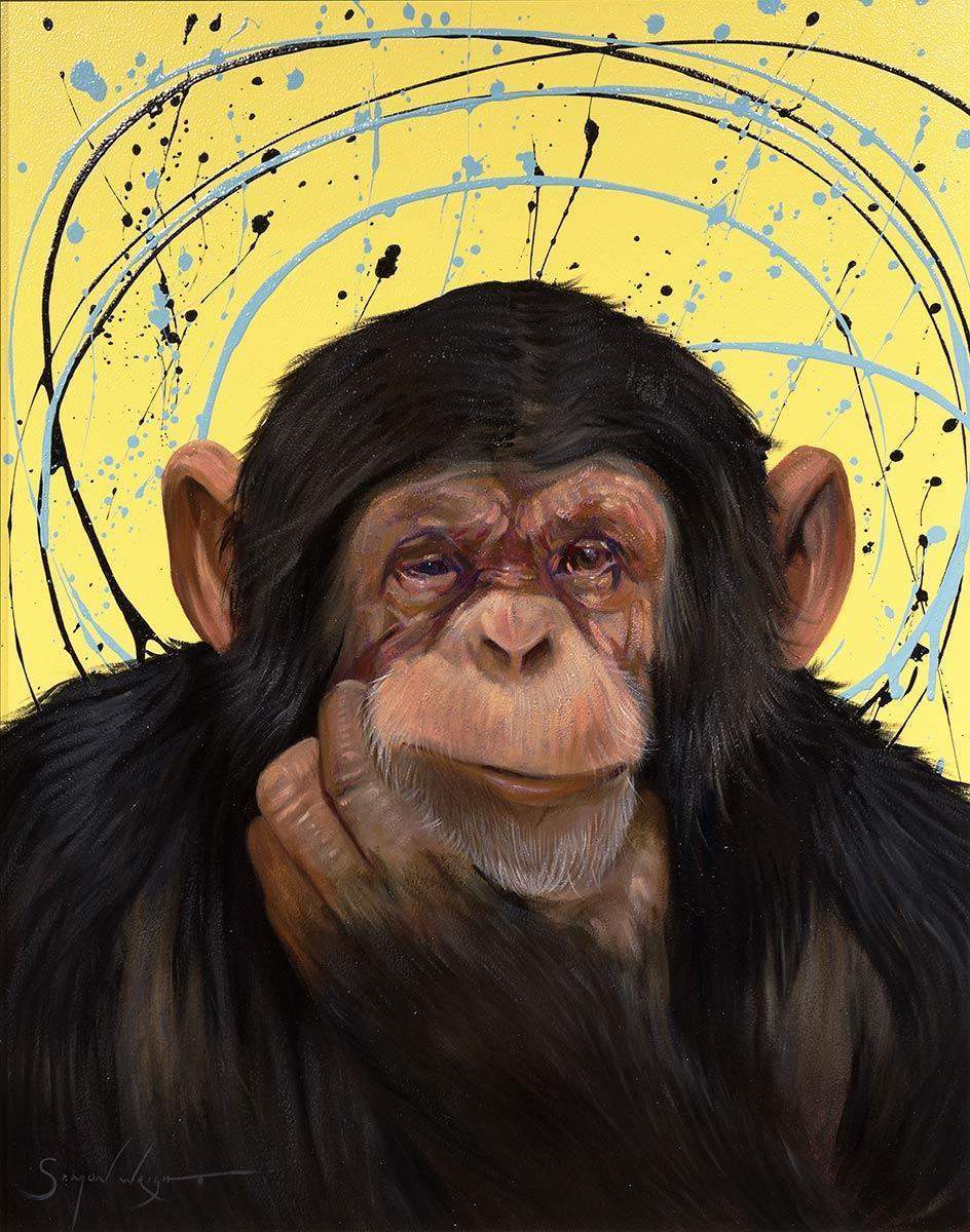 My Thinking Face - Original - SOLD by artist Simon Wright - Wyecliffe Galleries