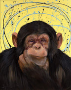 My Thinking Face - Original - SOLD by artist Simon Wright - Wyecliffe Galleries