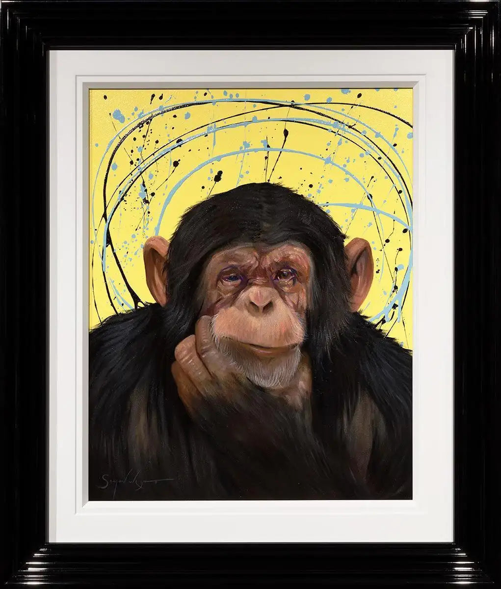 My Thinking Face - Original - SOLD by artist Simon Wright - Wyecliffe Galleries