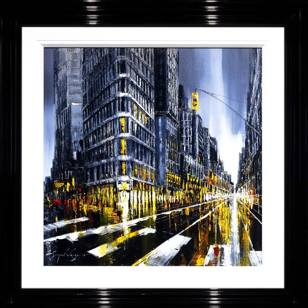 New York Night - Original - SOLD by artist Simon Wright - Wyecliffe Galleries