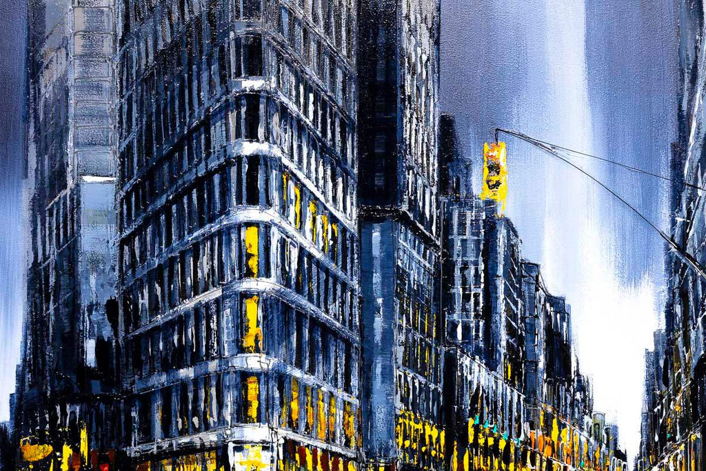 New York Night - Original - SOLD by artist Simon Wright - Wyecliffe Galleries