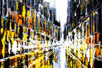 New York Night - Original - SOLD by artist Simon Wright - Wyecliffe Galleries