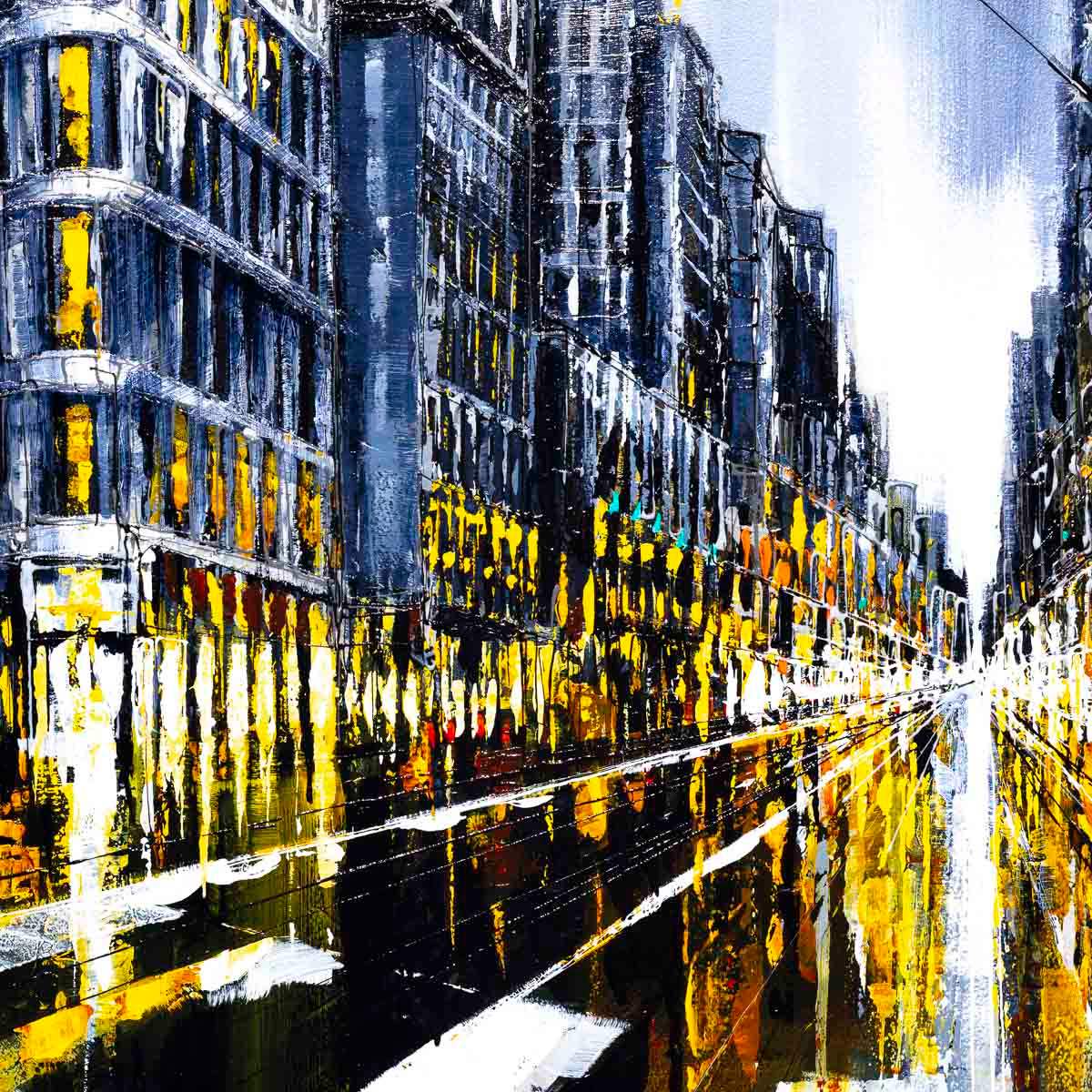 New York Night - Original - SOLD by artist Simon Wright - Wyecliffe Galleries