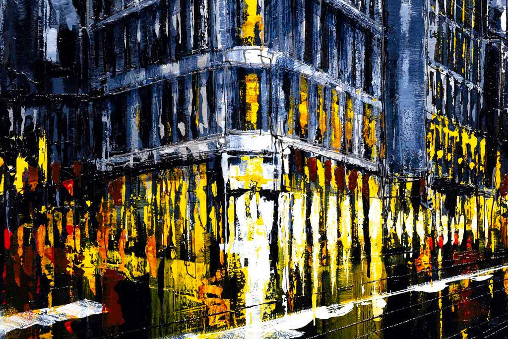 New York Night - Original - SOLD by artist Simon Wright - Wyecliffe Galleries