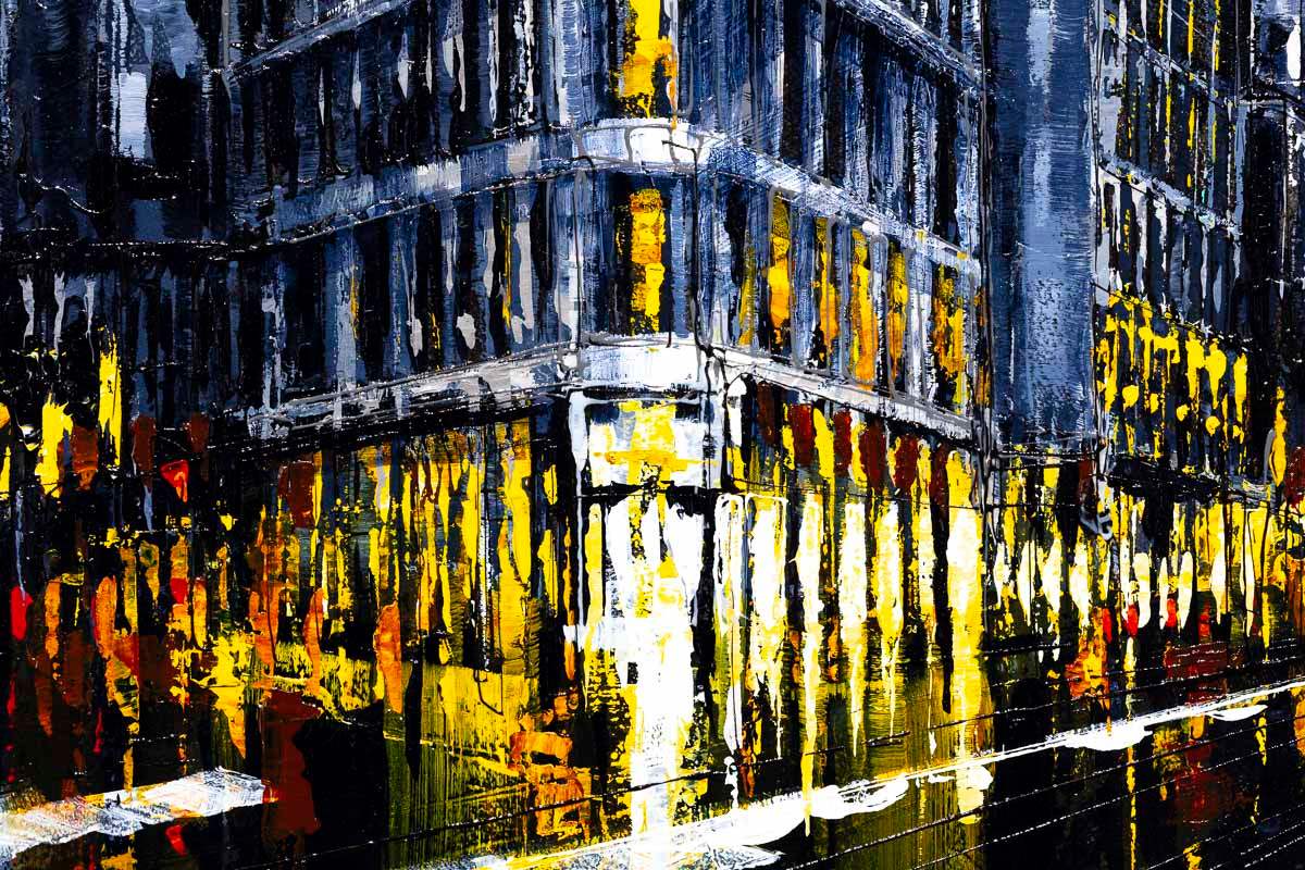 New York Night - Original - SOLD by artist Simon Wright - Wyecliffe Galleries
