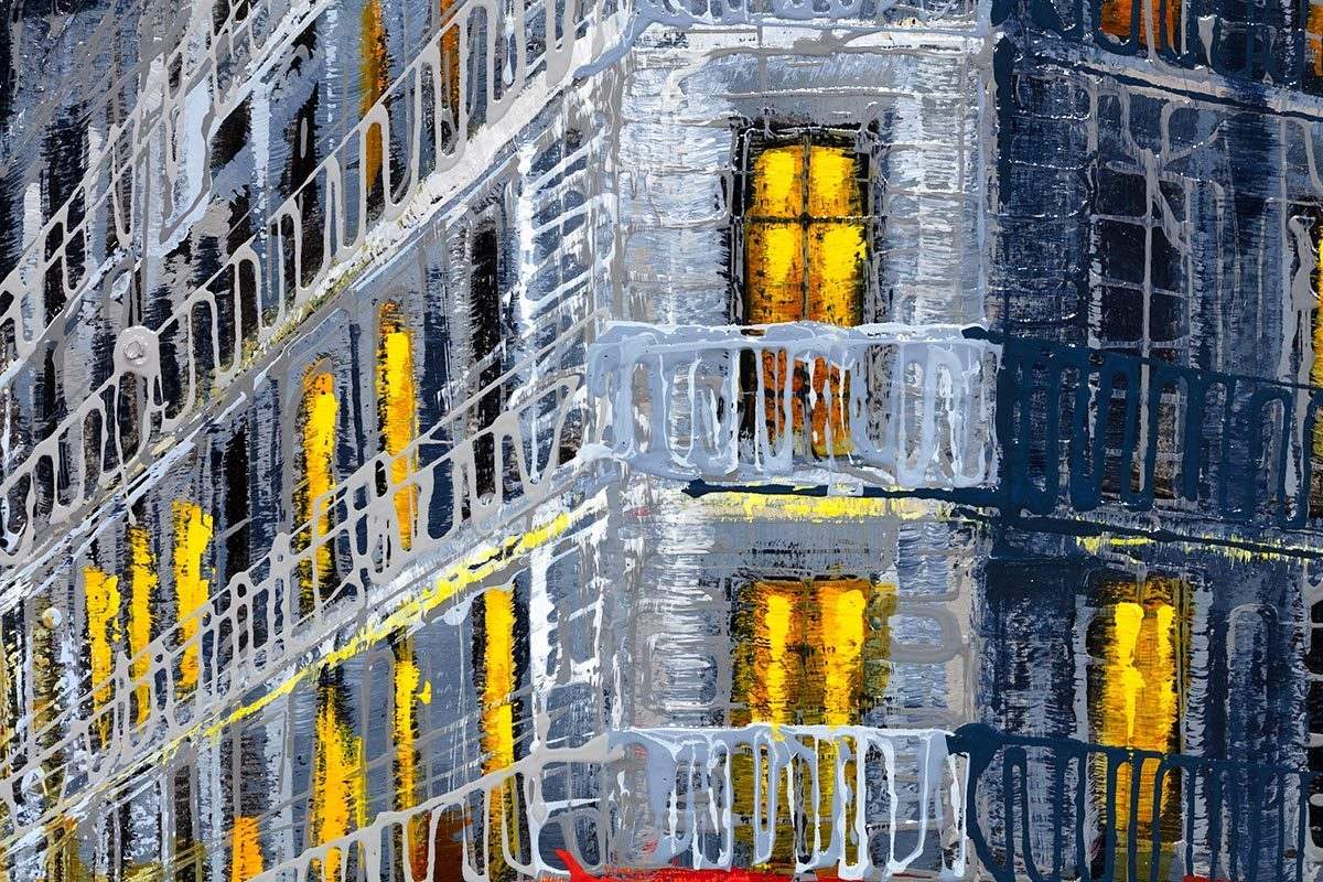 Nighttime Tour - Original - SOLD by artist Simon Wright - Wyecliffe Galleries